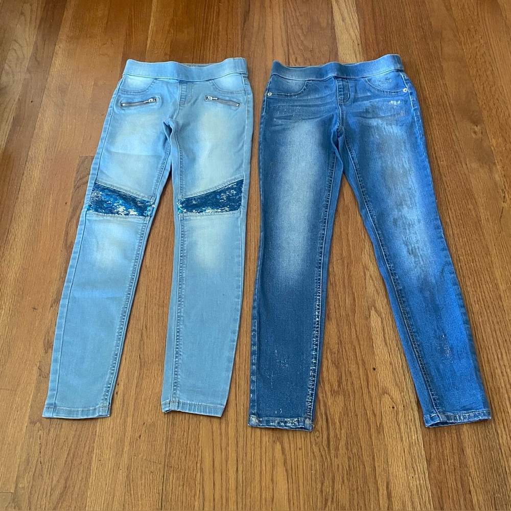 Justice Light and Dark Blue Denim Jeans Set - Picture 3 of 7